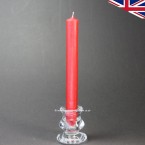 20cm Traditional Drawn Red Rustic Dinner Candles